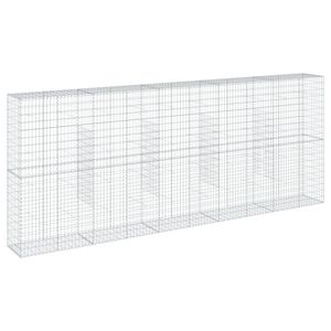 vidaXL horganyzott vas gabion kos&aacute;r fed&eacute;llel 500 x 50 x 200 cm