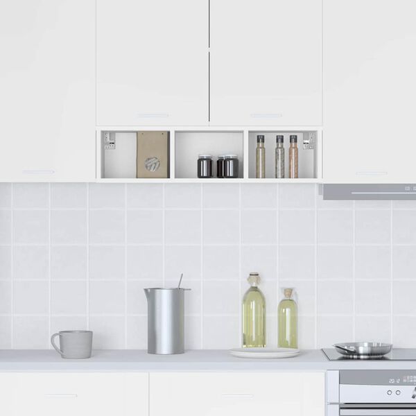 vidaXL F&uuml;ggő szekr&eacute;ny t&aacute;rol&oacute;val Feh&eacute;r 20 x 29,5 x 80 cm Faanyag