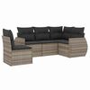 vidaXL 5 r&eacute;szes vil&aacute;gossz&uuml;rke polyrattan kerti &uuml;lőgarnit&uacute;ra p&aacute;rn&aacute;kkal