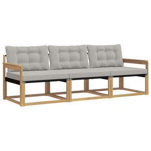 vidaXL K&uuml;lt&eacute;ri kanap&eacute; szett p&aacute;rn&aacute;val 3 pcs Feh&eacute;r &eacute;s Vil&aacute;gossz&uuml;rke