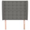vidaXL sötétszürke szövet fejtámla szárnyakkal 83 x 23 x 118/128 cm