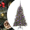 vidaXL Mű kar&aacute;csonyfa 150 LED-del Z&ouml;ld 120 cm PVC &eacute;s Műanyag &eacute;s Ac&eacute;l