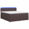 vidaXL Boxspring &aacute;gy matraccal S&ouml;t&eacute;t Barna 180 x 200 cm Sz&ouml;vet