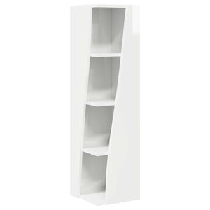 vidaXL Sarokszekr&eacute;ny 27,5x27x102cm Szerelt Fa Magas F&eacute;nyű Feh&eacute;r