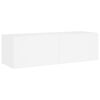 vidaXL 4 darab feh&eacute;r falra szerelhető TV-szekr&eacute;ny LED-del