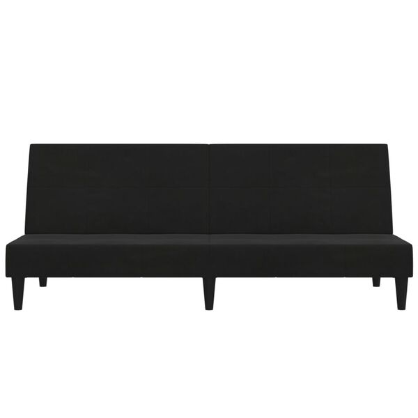 vidaXL k&eacute;tszem&eacute;lyes fekete mikrosz&aacute;las sz&ouml;vet kanap&eacute;&aacute;gy