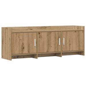 vidaXL TV szekr&eacute;ny 130 x 33 x 47 cm K&eacute;zműves T&ouml;lgy Szerelt Fa