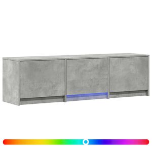 vidaXL LED-es t&eacute;v&eacute;&aacute;llv&aacute;ny Beton Sz&uuml;rke 140 x 34 x 40 cm M&eacute;rn&ouml;ki fa