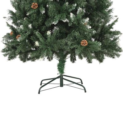 vidaXL megvilágított műkarácsonyfa gömb szettel 210 cm