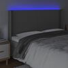 vidaXL sz&uuml;rke műbőr LED-es fejt&aacute;mla 203x16x118/128 cm