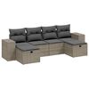 vidaXL 6 r&eacute;szes vil&aacute;gossz&uuml;rke polyrattan kerti &uuml;lőgarnit&uacute;ra p&aacute;rn&aacute;kkal