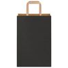 vidaXL 250 db fekete pap&iacute;rzacsk&oacute;k foganty&uacute;kkal 21x11x31 cm