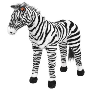 vidaXL fekete-feh&eacute;r &aacute;ll&oacute; zebra pl&uuml;ssj&aacute;t&eacute;k XXL