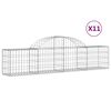 vidaXL 11 db &iacute;ves horganyzott vas gabion kos&aacute;r 200x30x40/60 cm