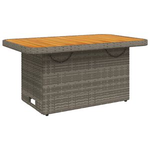 vidaXL sz&uuml;rke polyrattan &eacute;s ak&aacute;cfa kerti asztal 90 x 55 x 71 cm