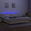 vidaXL kr&eacute;msz&iacute;nű sz&ouml;vet rug&oacute;s &eacute;s LED-es &aacute;gy matraccal 200 x 200 cm