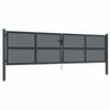 vidaXL antracit sz&iacute;nű ac&eacute;l kerti kapu 400 x 125 cm