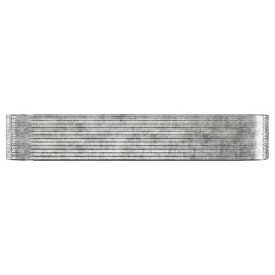 vidaXL ezüstszínű porszórt acél kerti magaságyás 396x100x68 cm