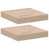 vidaXL 2 db szerelt fa f&uuml;ggőpolc 23 x 23,5 x 4 cm