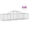 vidaXL 30 db íves horganyzott vas gabion kosár 200x50x40/60 cm