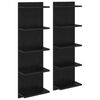 vidaXL Falpolc 2 db Fekete T&ouml;lgy 30 x 15 x 100 cm Szerelt Fa