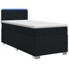vidaXL Boxspring &aacute;gy matraccal &eacute;s LED-del Fekete 90 x 200 cm Sz&ouml;vet