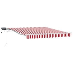 vidaXL Beh&uacute;zhat&oacute; napellenző Piros &eacute;s Feh&eacute;r 300 x 250 cm