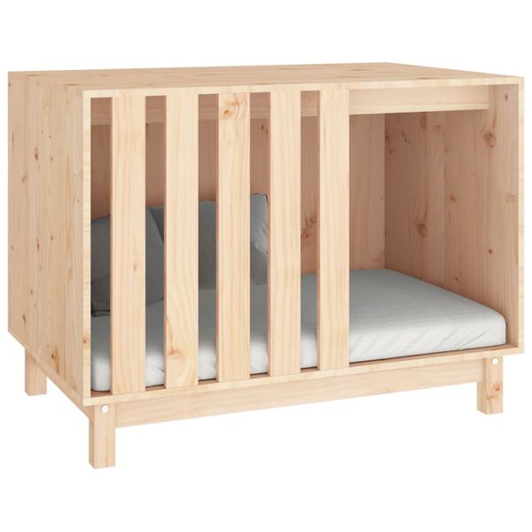 vidaXL t&ouml;m&ouml;r fenyőfa kutyah&aacute;z 90 x 60 x 67 cm