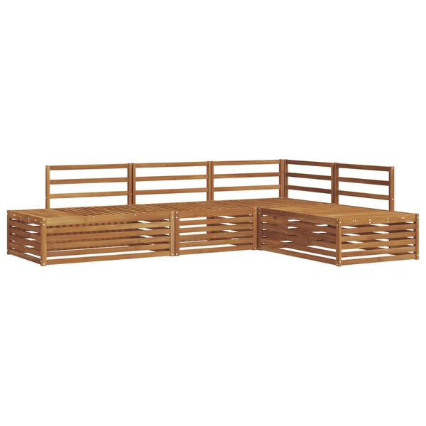 vidaXL K&uuml;lt&eacute;ri kanap&eacute; szett 4 Darab Term&eacute;szetes T&ouml;m&ouml;r Ak&aacute;cfa