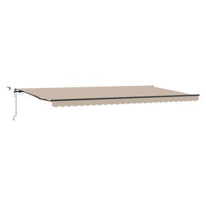 vidaXL Beh&uacute;zhat&oacute; napellenző B&eacute;zs 600 &times; 350 cm Poli&eacute;szter