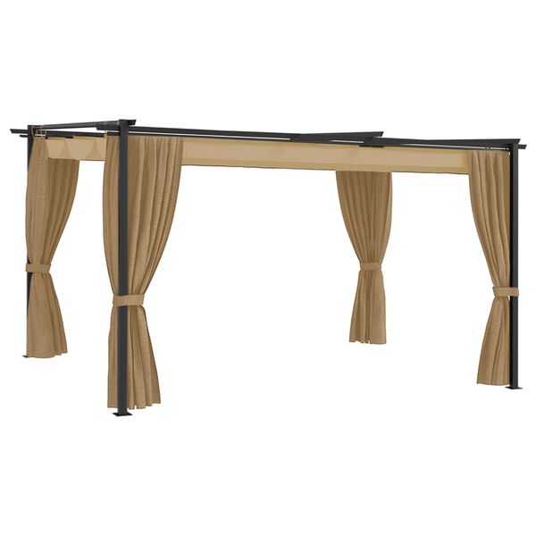 vidaXL t&oacute;psz&iacute;nű pavilon 4 x 3 m