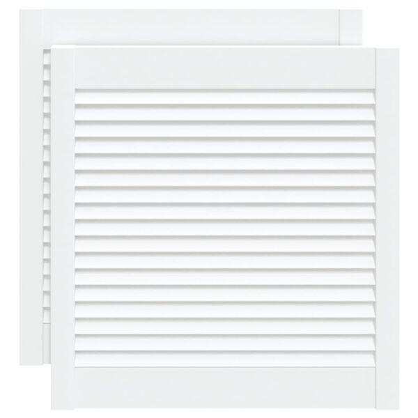vidaXL 2 db feh&eacute;r t&ouml;m&ouml;r fenyőfa lamell&aacute;s szekr&eacute;nyajt&oacute; 61,5 x 59,4 cm