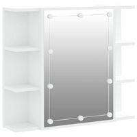 vidaXL fehér tükrös szekrény LED-ekkel 70 x 16,5 x 60 cm