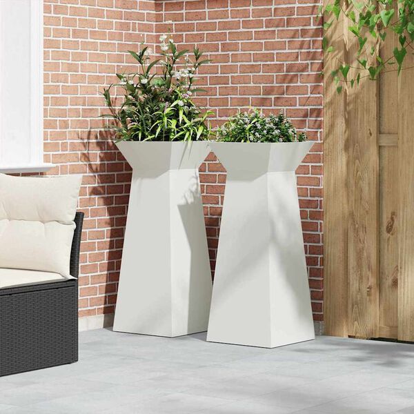 vidaXL Pill&eacute;r &Uuml;ltető 2 pcs Feh&eacute;r 40 x 40 x 100 cm