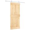 vidaXL Cs&uacute;sz&oacute; ajt&oacute; Term&eacute;szetes &eacute;s Feh&eacute;r 85 x 210 cm Szil&aacute;rd Fenyőfa