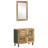 vidaXL F&uuml;rdőszobai Szekr&eacute;ny Szett 2 db Term&eacute;szetes 62 x 33 x 58 cm