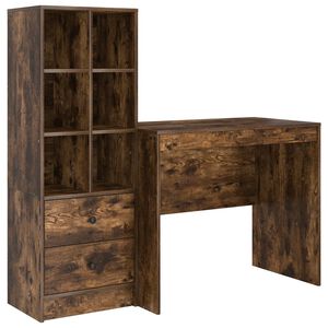 vidaXL Asztal F&uuml;st&ouml;lt t&ouml;lgy 135,5 x 50 x 127 cm 2 db