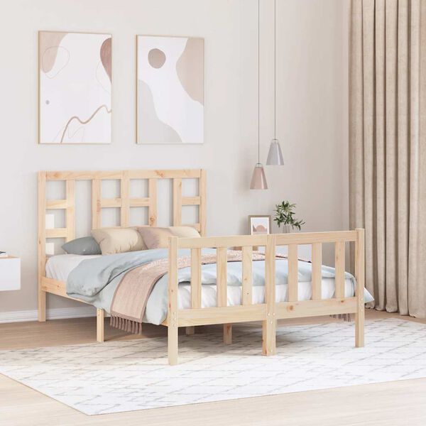 vidaXL t&ouml;m&ouml;r fa &aacute;gykeret fejt&aacute;ml&aacute;val Small Double