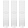 vidaXL 3 db k&ouml;r alak&uacute; horganyzott ac&eacute;l gabion magas&aacute;gy&aacute;s &Oslash;30 x 150 cm