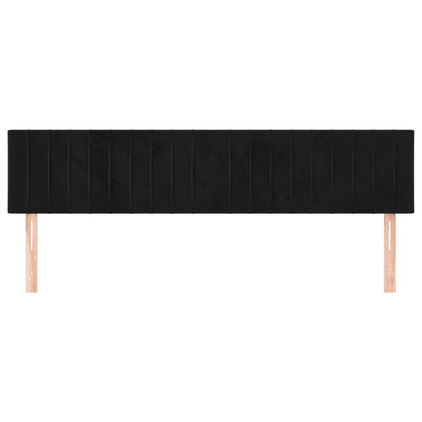 vidaXL 2 db fekete bársony fejtámla 90x5x78/88 cm