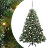 vidaXL Mű kar&aacute;csonyfa 150 LED-del &aacute;llv&aacute;nnyal Z&ouml;ld 150 cm PE &eacute;s PVC