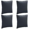 vidaXL H&aacute;tp&aacute;rna PUTTEN 4 db 100% poli&eacute;szter S&ouml;t&eacute;t k&eacute;k 40 x 40 x 15 cm