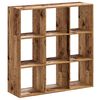 vidaXL antik fa sz&iacute;nű szerelt fa k&ouml;nyvespolc 102 x 32 x 102 cm