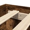 vidaXL füstös tölgy színű szerelt fa ágykeret matrac nélkül 100x200 cm