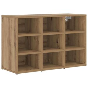 vidaXL Cipőszekr&eacute;ny 77,5 x 30 x 51 cm Szerelt Fa K&eacute;zműves T&ouml;lgy