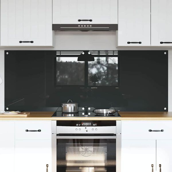 vidaXL Konyhai splashback 2 pcs S&ouml;t&eacute;tsz&uuml;rke 80 x 60 cm edzett &uuml;veg