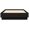 vidaXL fekete ágykeret LED-világítással 75 x 190 cm