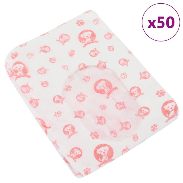 vidaXL Eldobhat&oacute; kutyapelenka női 50 pcs Feh&eacute;r L