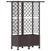 vidaXL Magas&iacute;tott &Aacute;gy Trellis-szel &eacute;s Tetővel Barna 124 x 40 x 142 cm