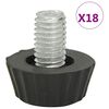 vidaXL 18 db fekete &aacute;ll&iacute;that&oacute; b&uacute;torl&aacute;b M8